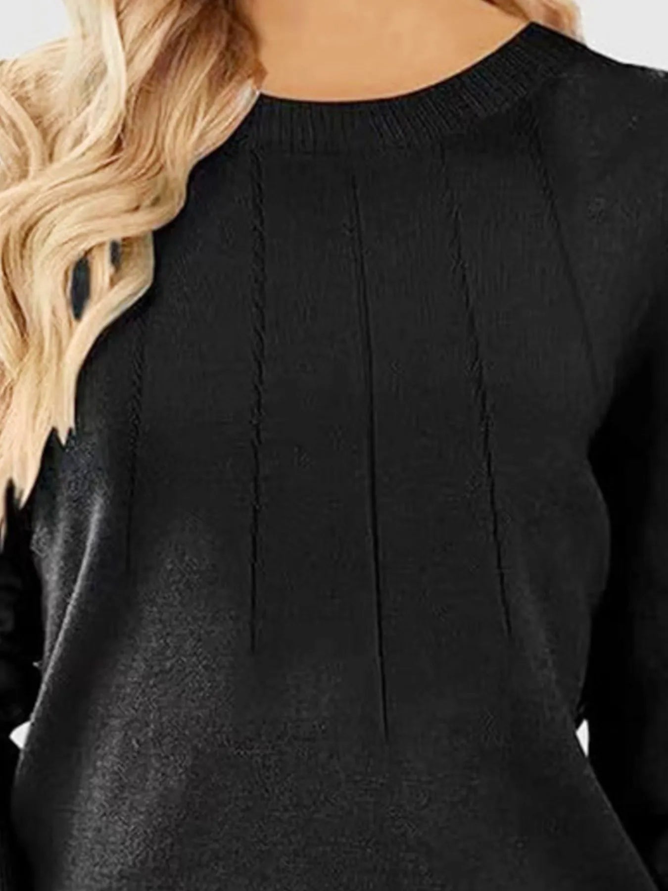 Long Sleeve Sweater – Ribbed Hem, Modern Fit