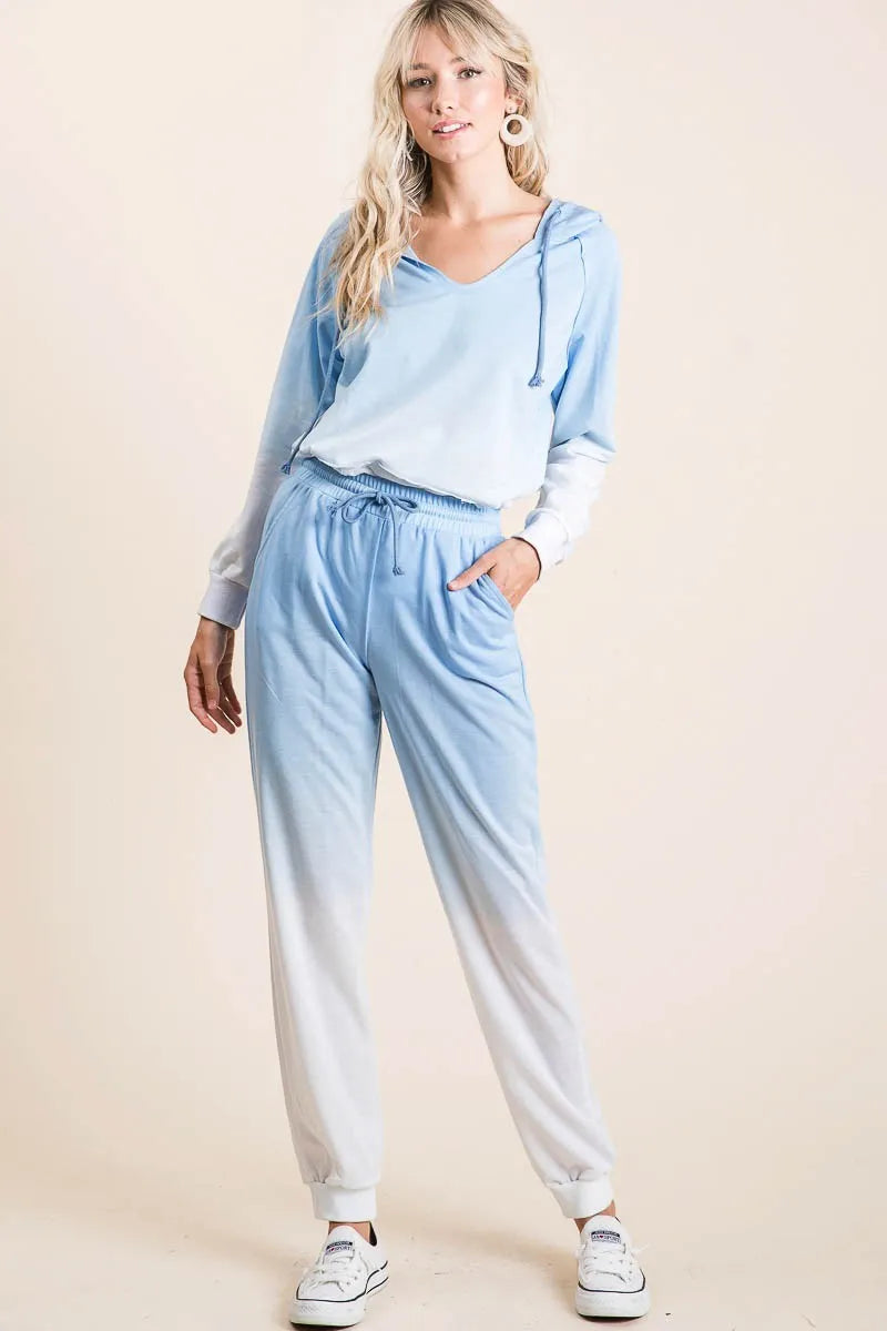 Blue Wave Dye Knit Pants