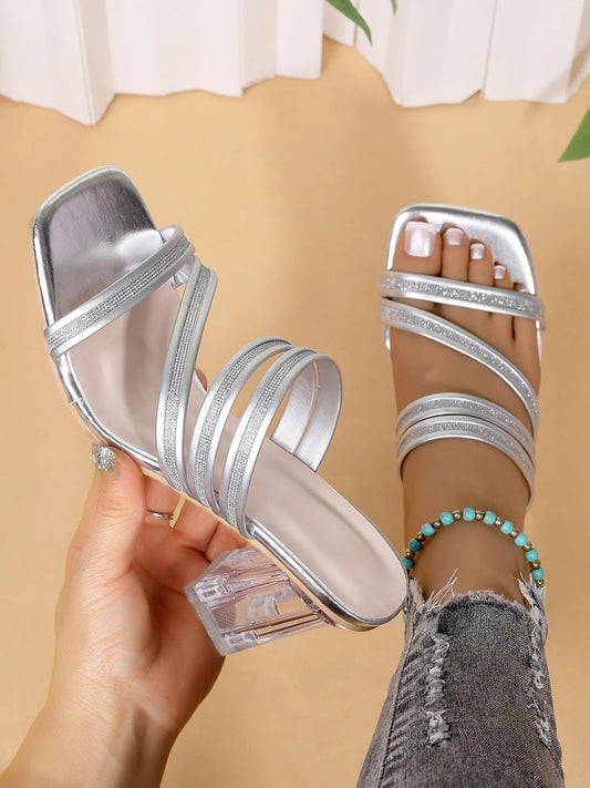 Open Toe Block Heel Sandals