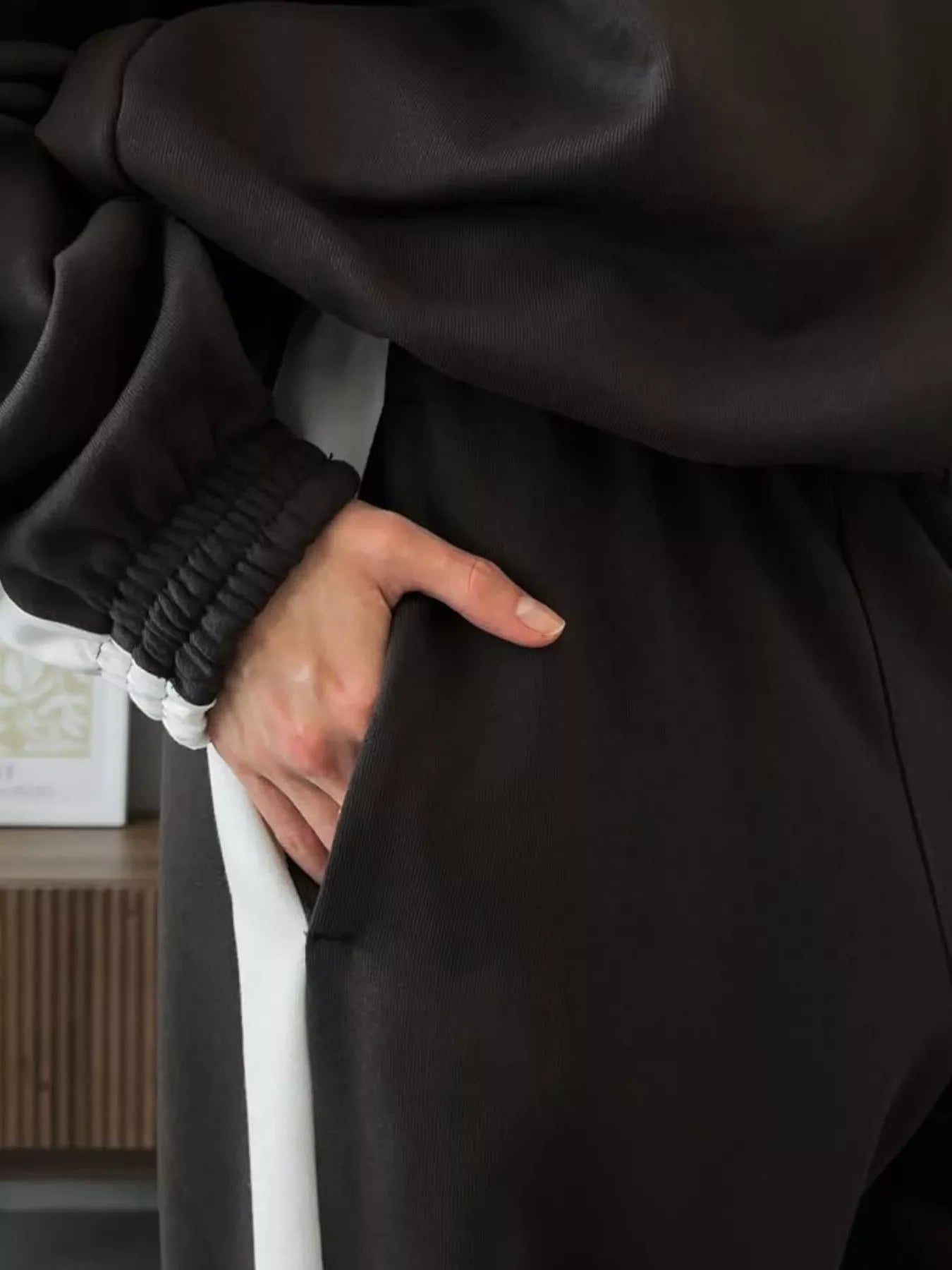 Zip Up Long Sleeve Outerwear and Pants Set