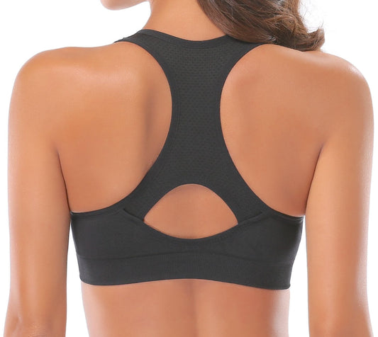 Black Racerback Sports Bra