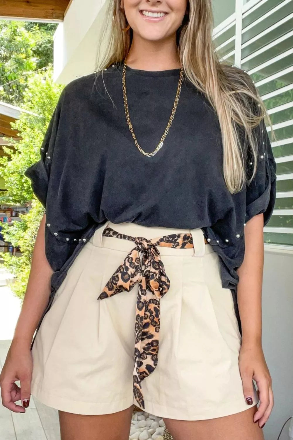 Tailored Pleated Shorts High Waisted