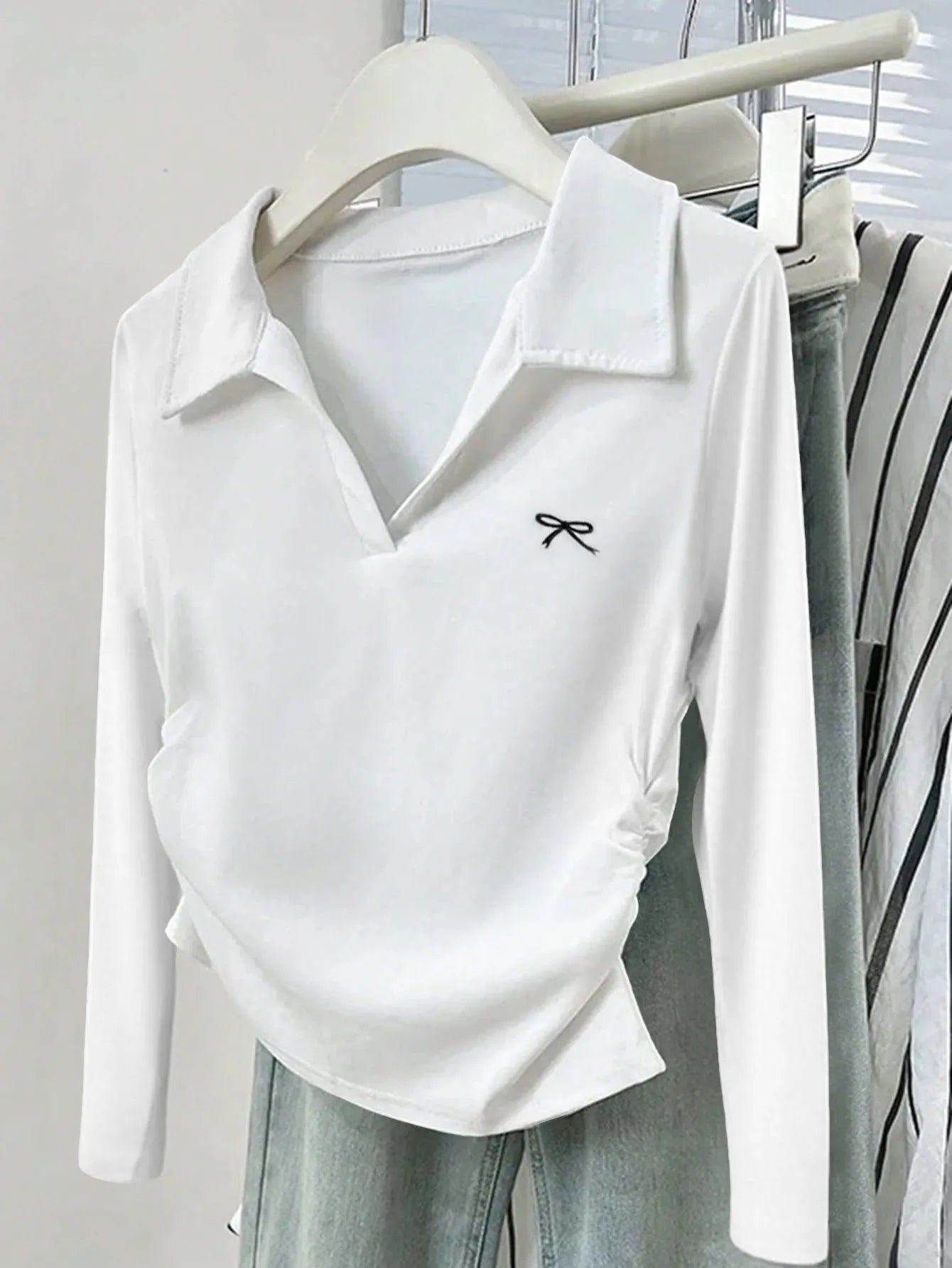Modern Johnny Collar Long Sleeve Shirt
