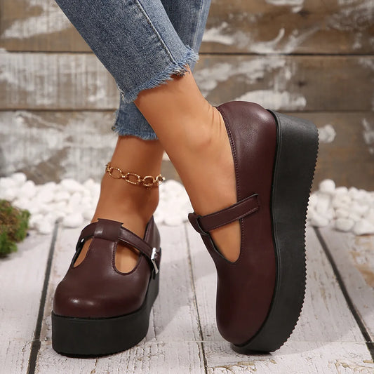 Round Toe Chunky Platform Loafers for Women – Fun, Bold & Comfy Everyday Shoes