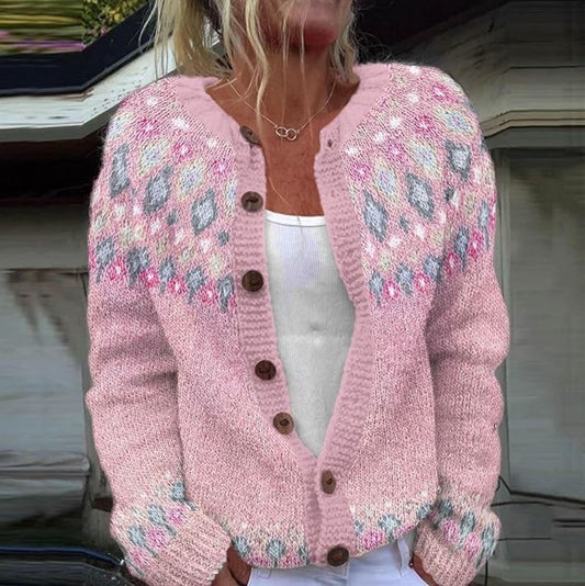 Sophie | Pink loose fitting cardigan