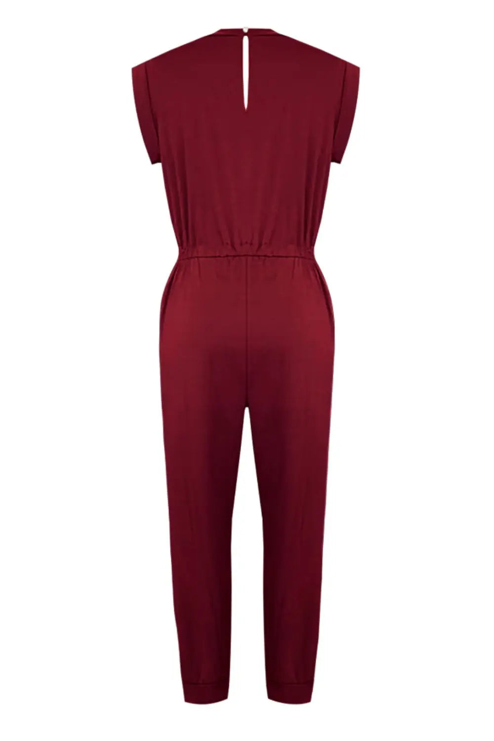 EmpowerEase Sleeveless Drawstring Jumpsuit