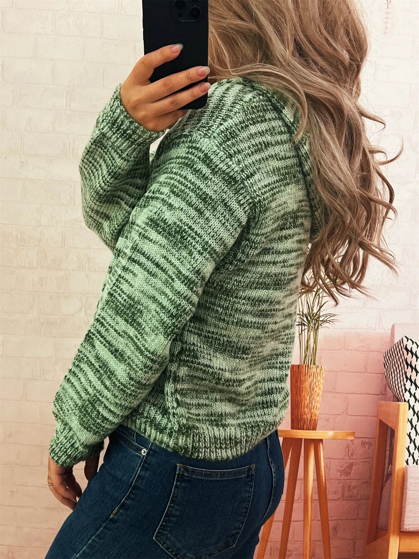 Women’s Multi-Colored Knit Button-Down Cardigan – Cozy Colorblock Sweater
