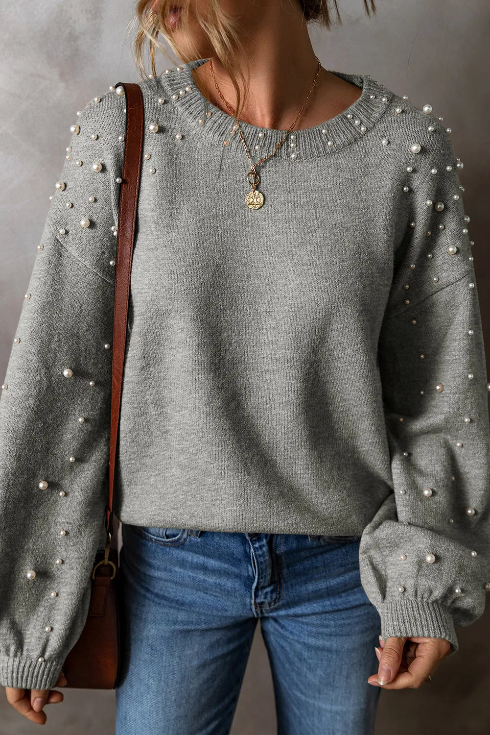 Cozy Pearl Long Sleeve Sweater