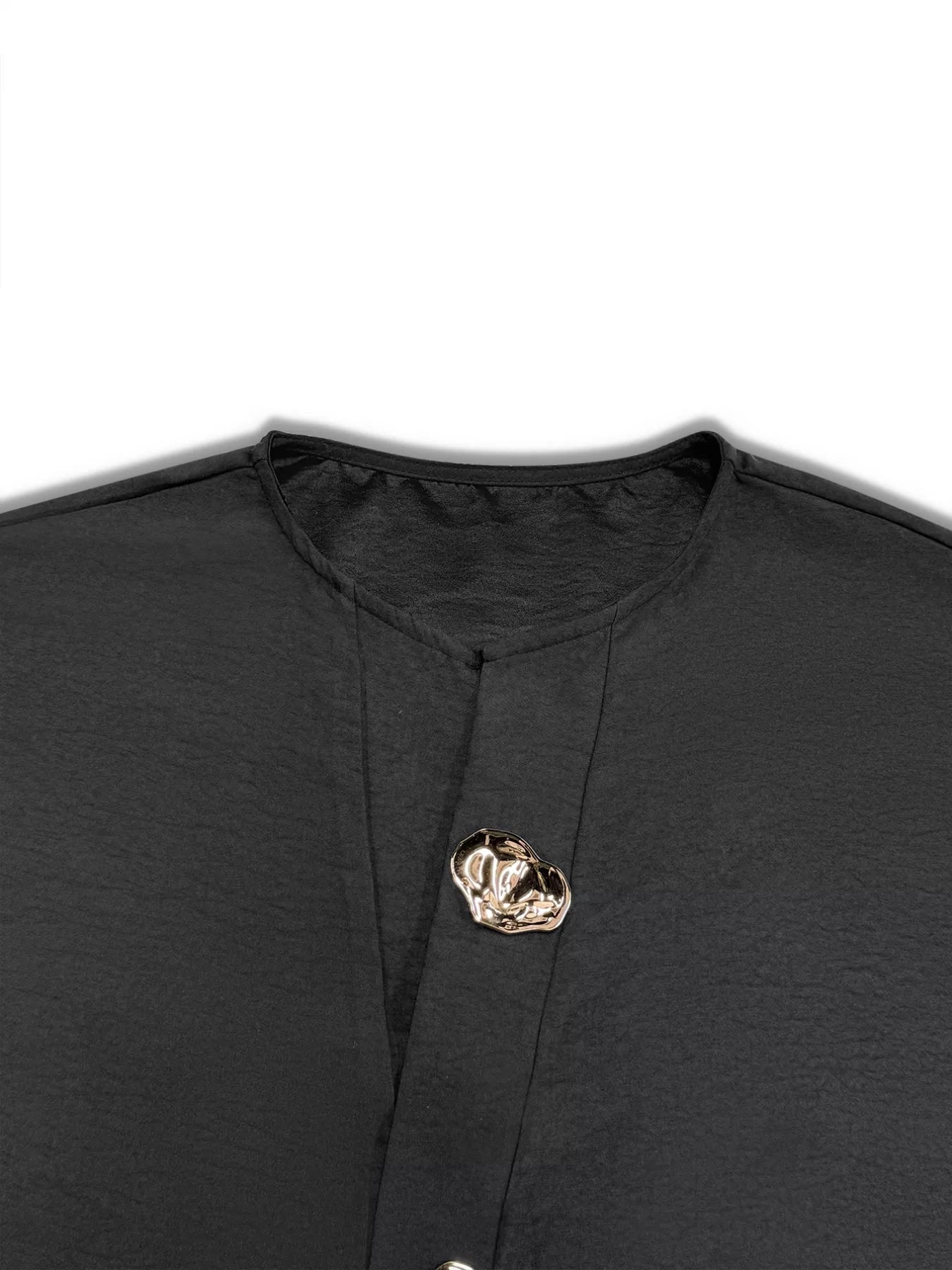 Plus Size Button-Down Oversized Outerwear