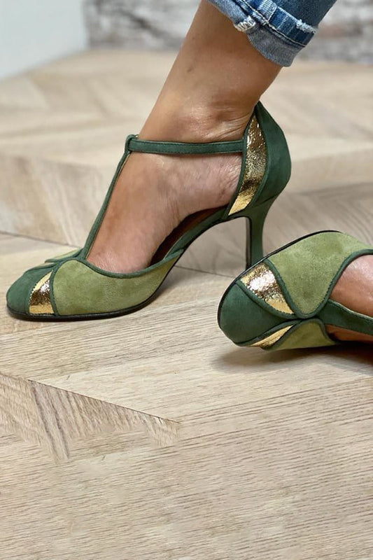Agnès | Two-Tone T-Bar Heels