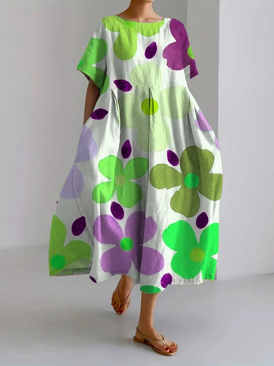 VALENTINA | Robe fleurie d'été à la coupe flatteuse et à la liberté de mouvement 