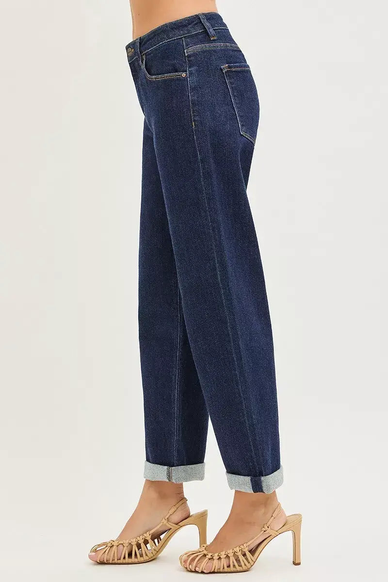 Slouchy Cropped Boyfriend Jeans