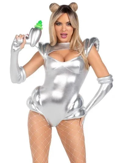 Cosmic Cutie Alien Costume Silver