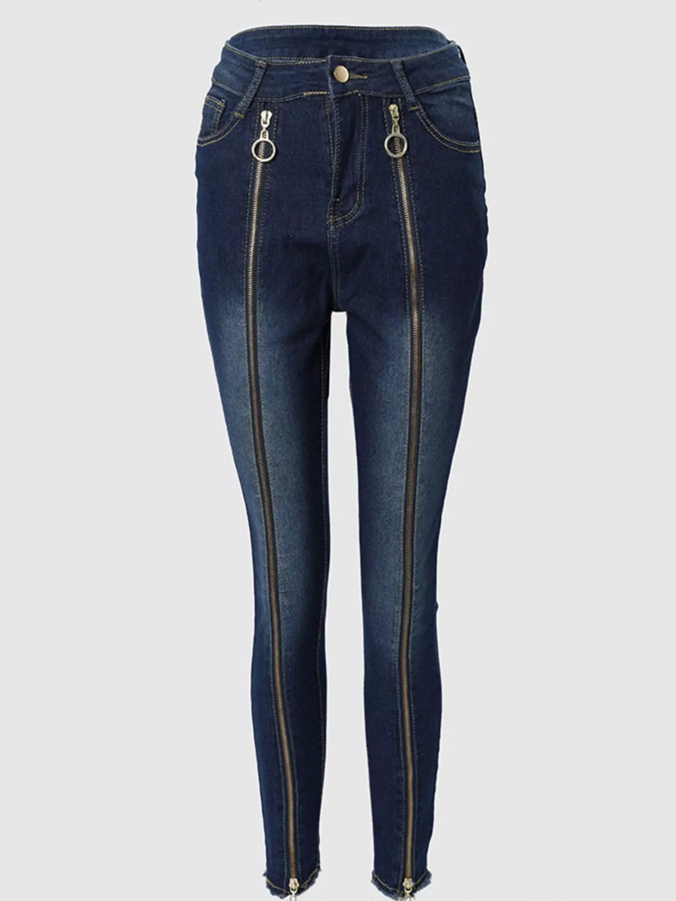 Zipper Front Skinny Jeans
