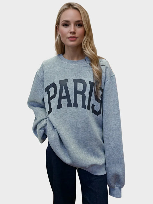 PARIS Long Sleeve Air Scuba Sweatshirt – Women’s Trendy Round Neck Pullover