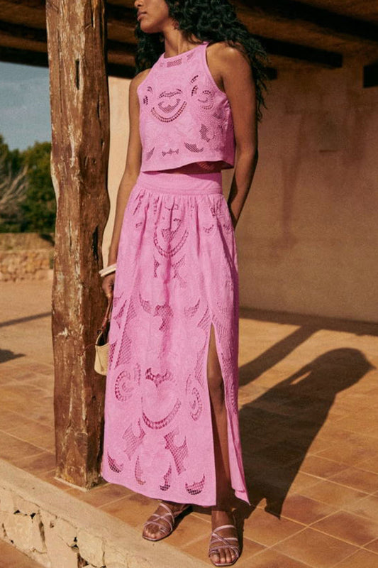 Moise | Women's Pink Lace Set