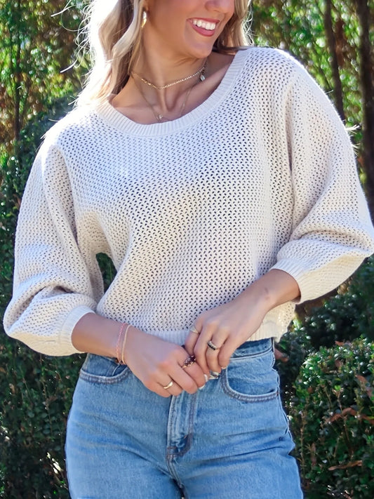 Off-White Round Collar Sweater