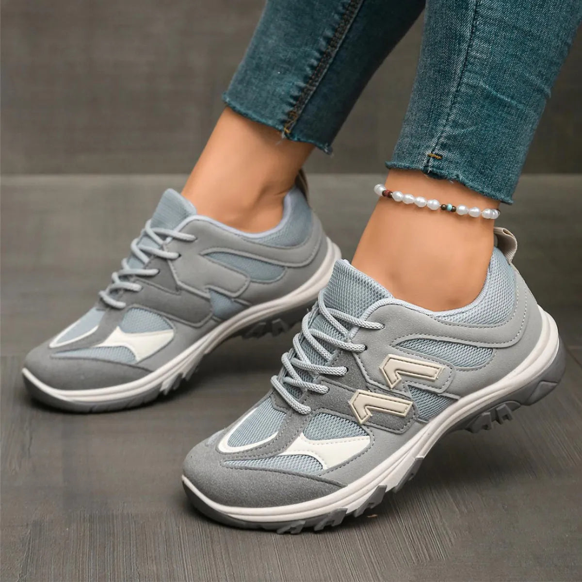 Contrast Lace Up Athletic