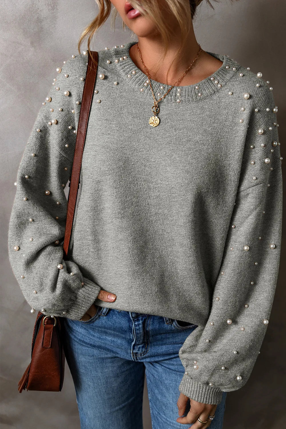 Cozy Pearl Long Sleeve Sweater