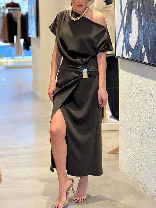 Daisy- One-Shoulder Maxi Dress