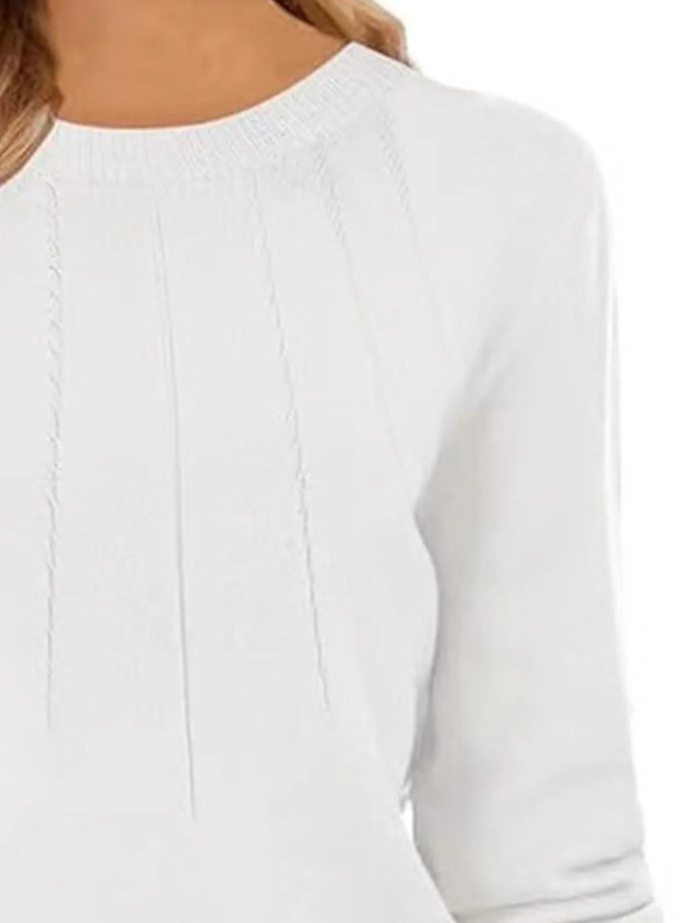 Long Sleeve Sweater – Ribbed Hem, Modern Fit