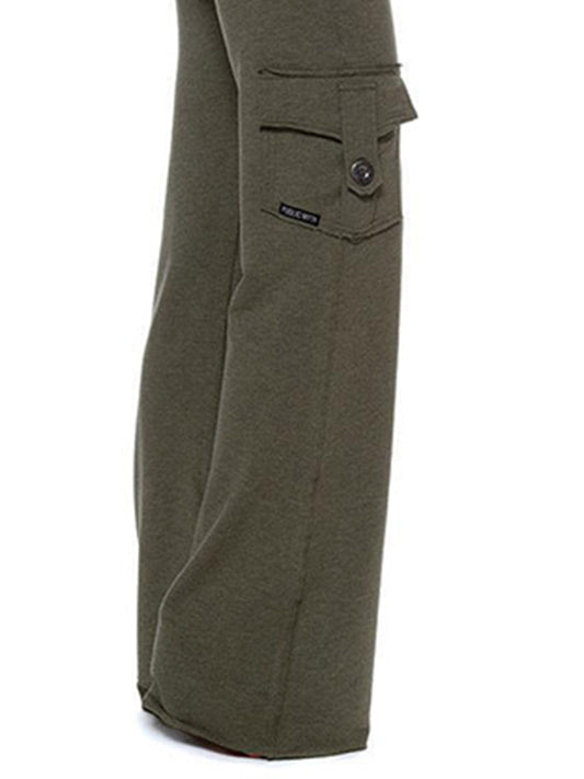 Mid Waist Pants Pockets