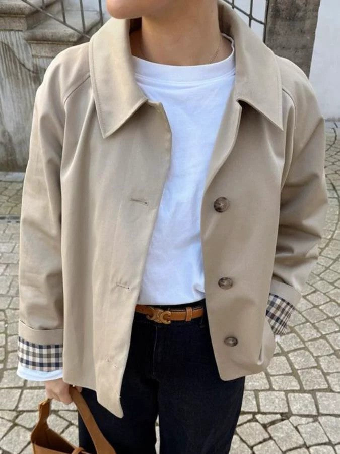Women's Minimal Button-Up Trench Coat MIA
