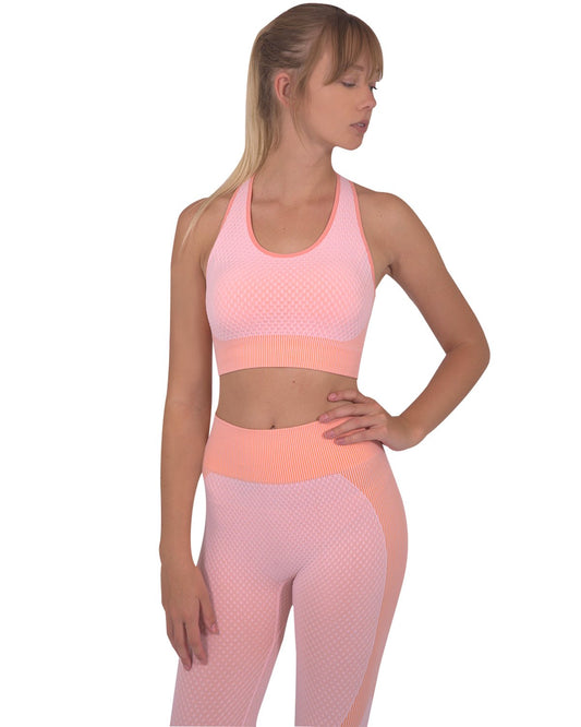 Signature Pink Seamless Sports Bra
