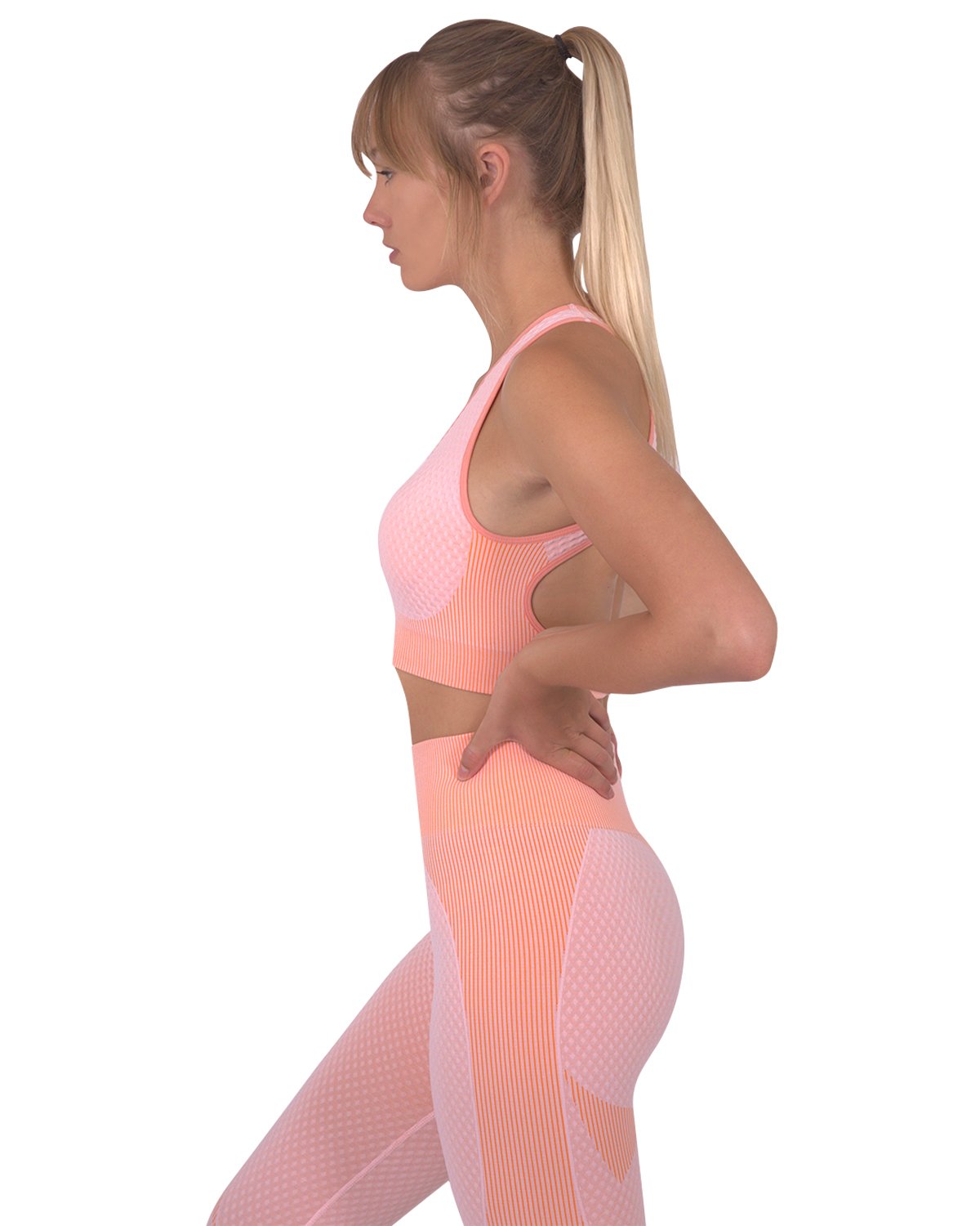 Signature Pink Seamless Sports Bra