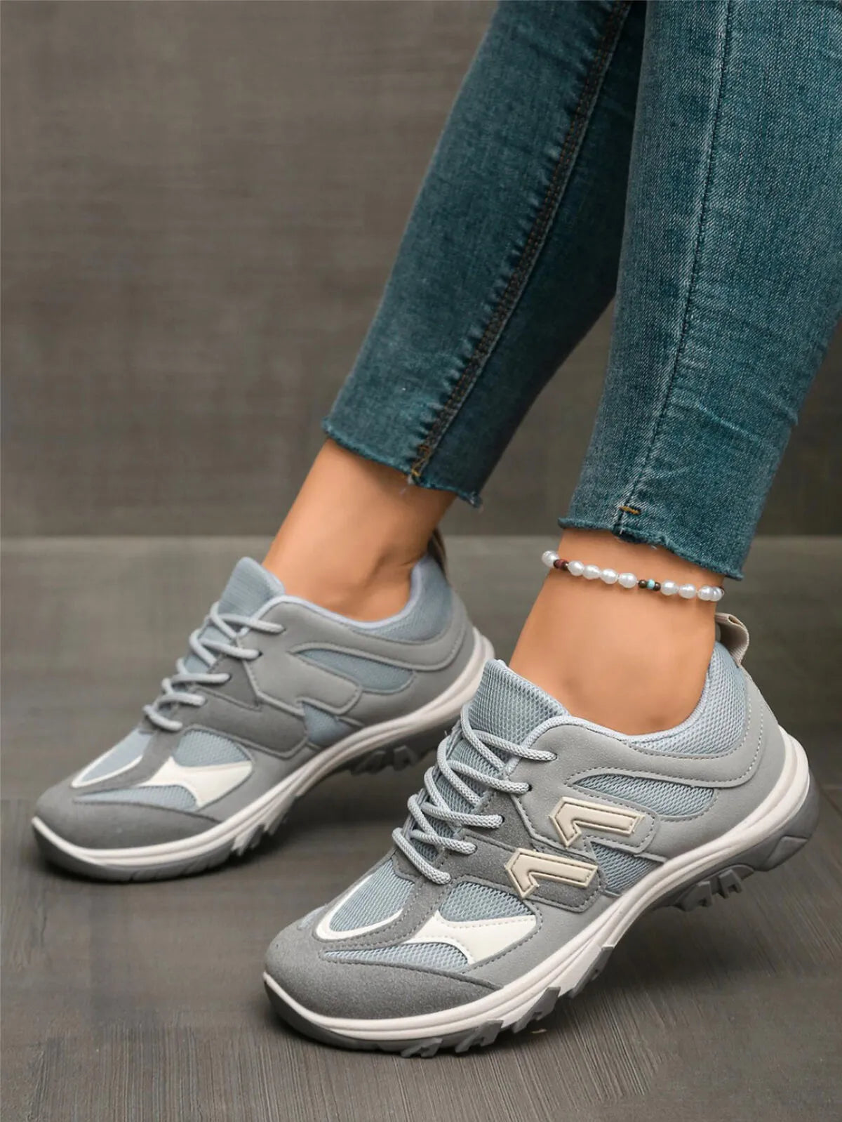 Contrast Lace Up Athletic