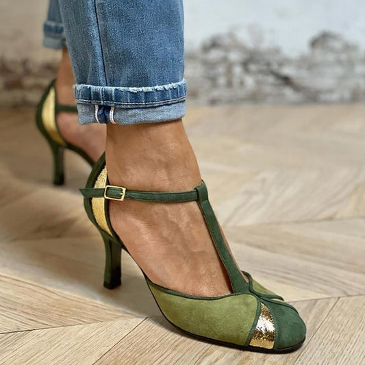 Agnès | Two-Tone T-Bar Heels
