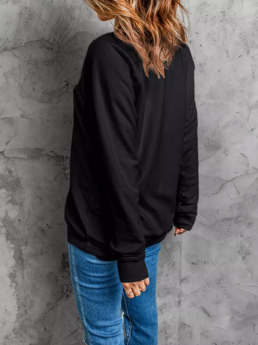 Feeling Spooky Halloween Embroidered Sweatshirt