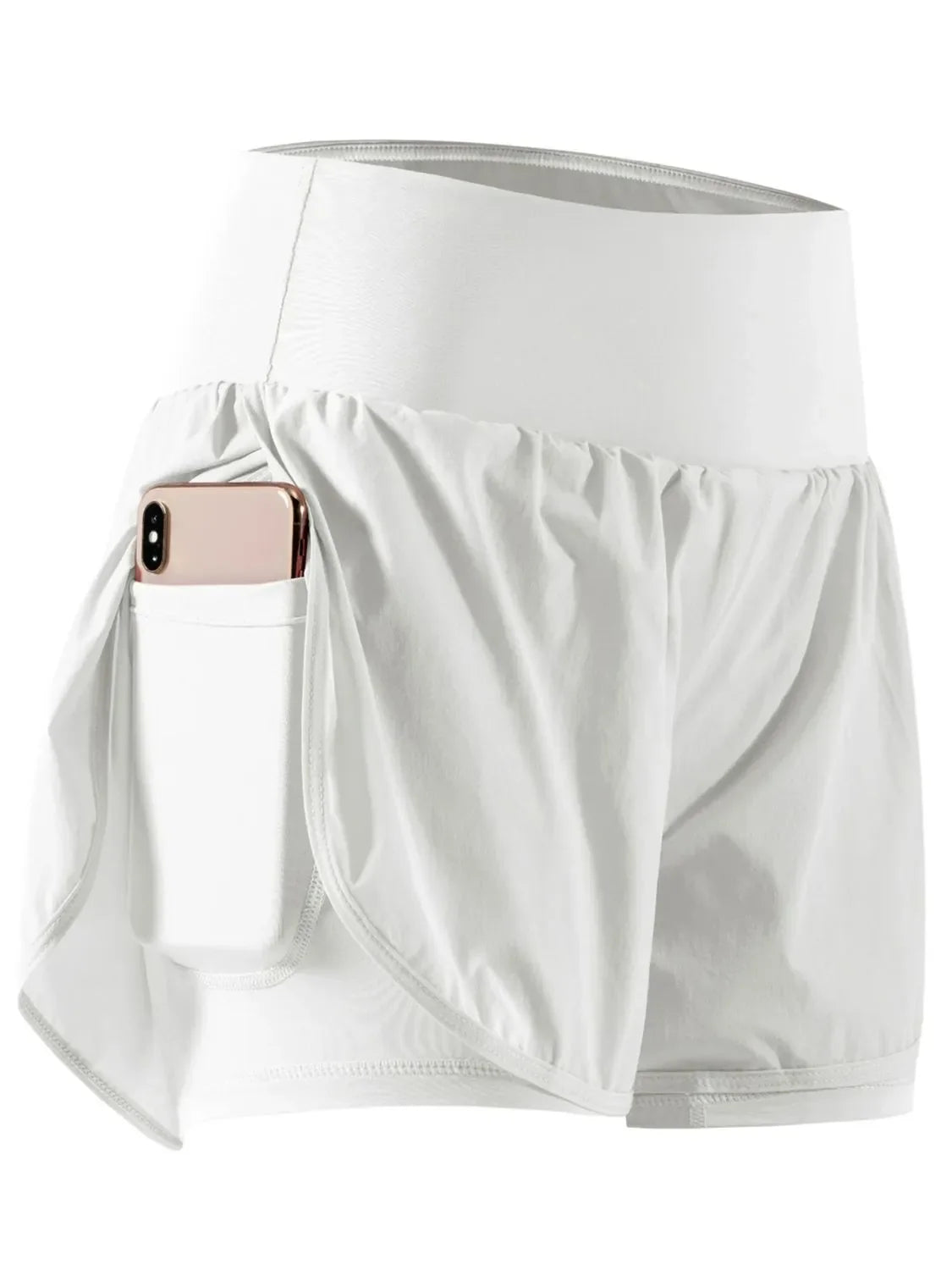 Pocketed High Waist Active Shorts