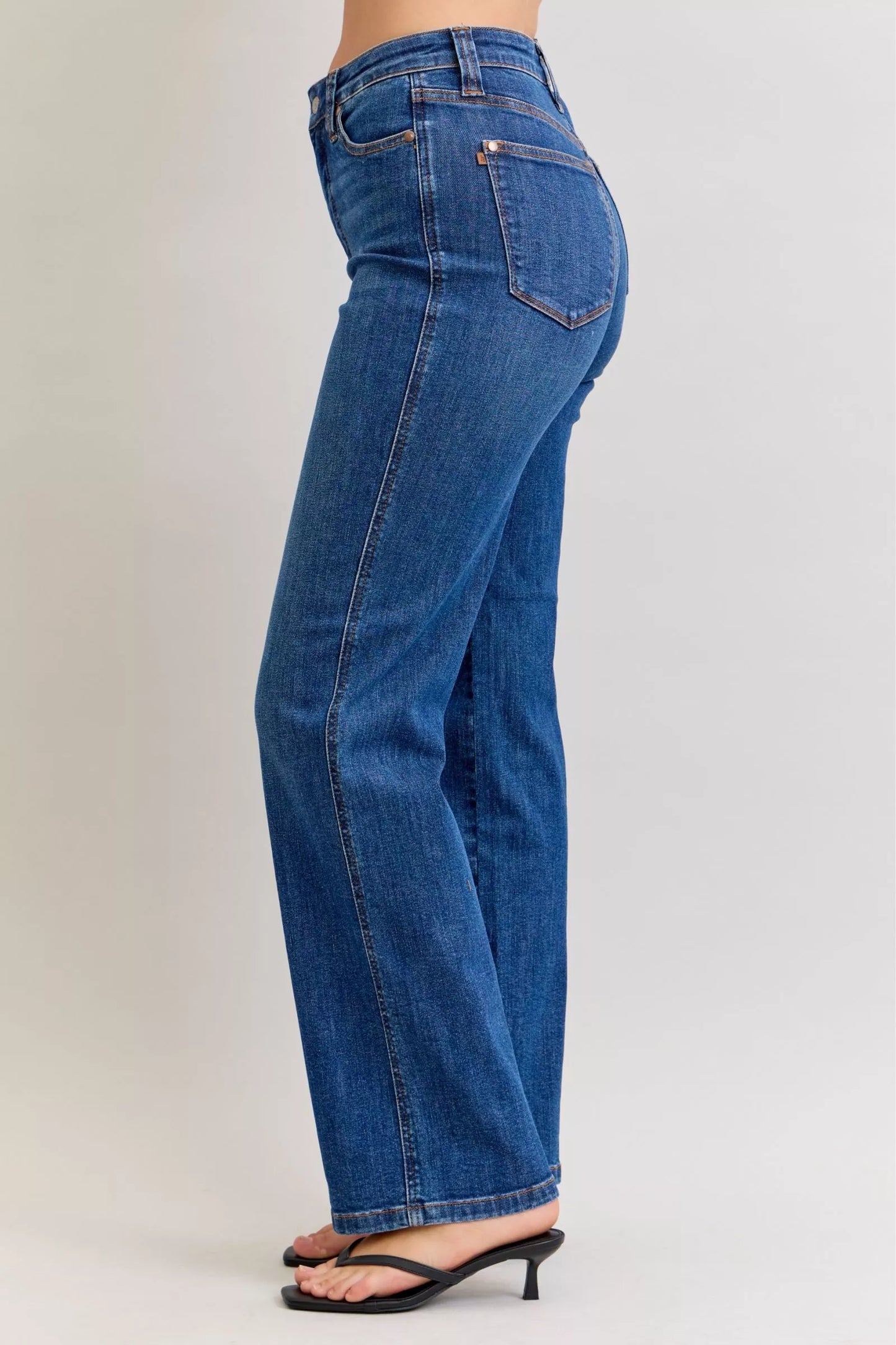 High Waist Tummy Control Straight Leg Jeans