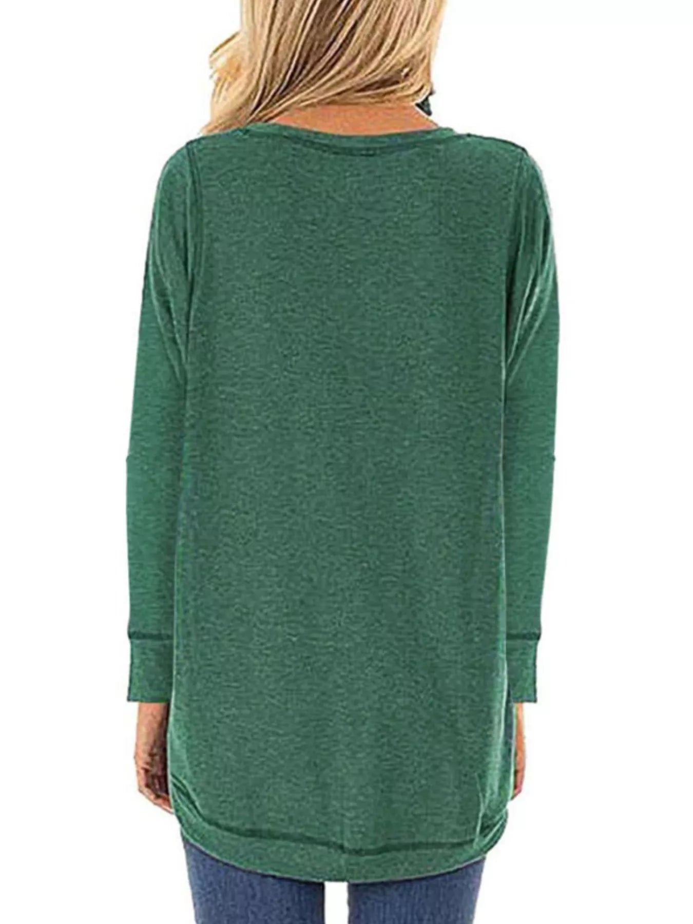 Casual Round Neck Long Sleeve T-Shirt