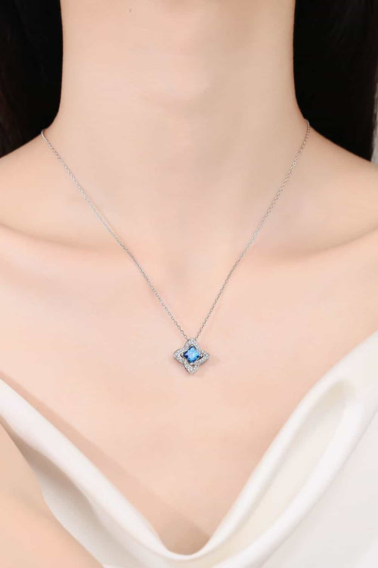 Dazzling Floral Moissanite Necklace – 1 Carat