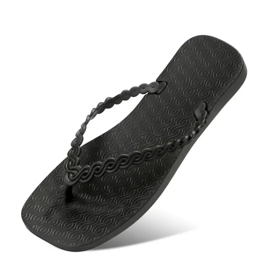 Braided Strap Beach Toe Post Slippers
