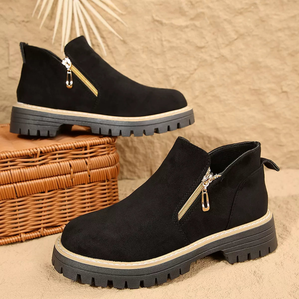 Round Toe Platform Boots