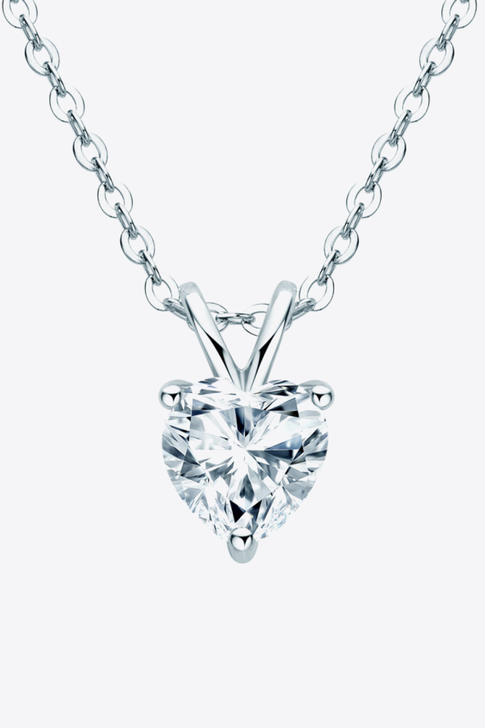 Heart-Shaped Moissanite Pendant Necklace – 1 Carat