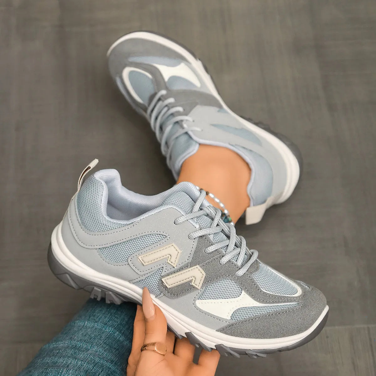 Contrast Lace Up Athletic