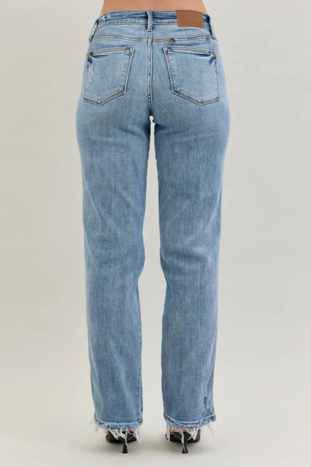Laidback Cell Pocket Frayed Blue Jeans