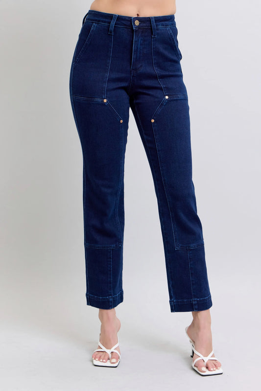 Curvy Fit Workwear Knee Patch Jeans