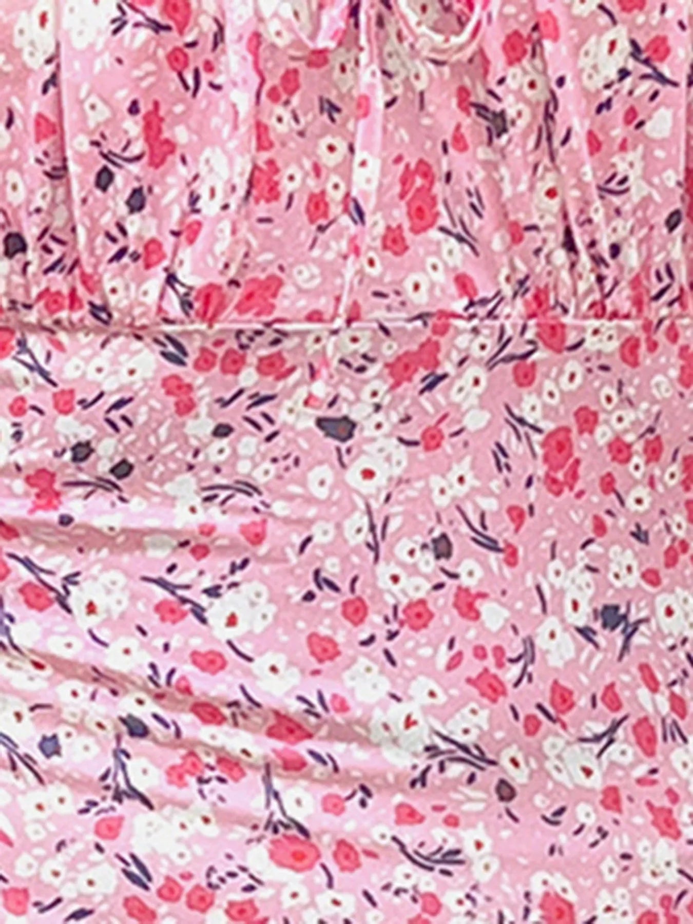 Slit Floral Tie-Shoulder Midi Cami Dress