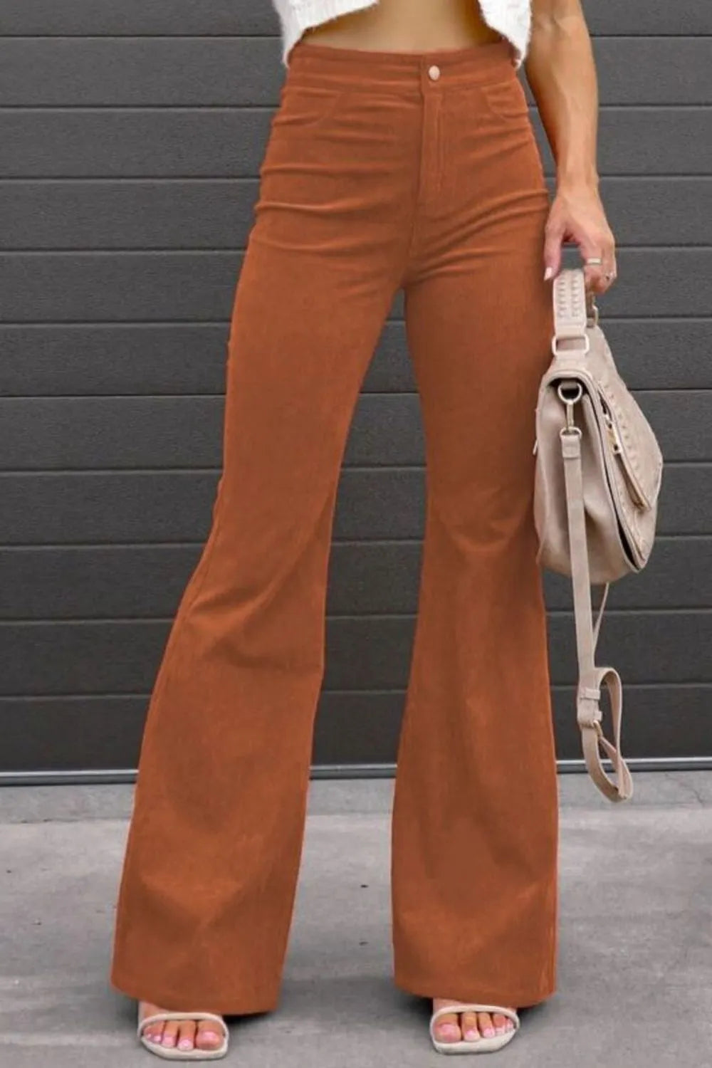 Full Size Hight Waist Bootcut Pants Plus Size