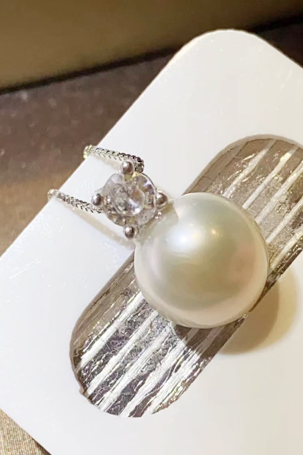 Freshwater Pearl Necklace – 925 Sterling Silver Elegant Pendant for Women