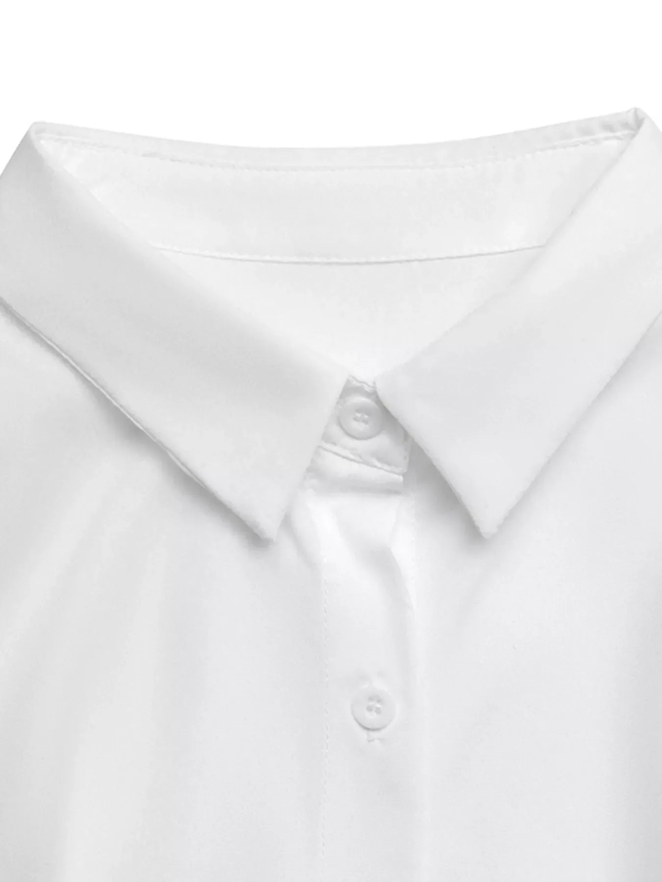 Ivory Sleeveless Shirt Dress with Bow