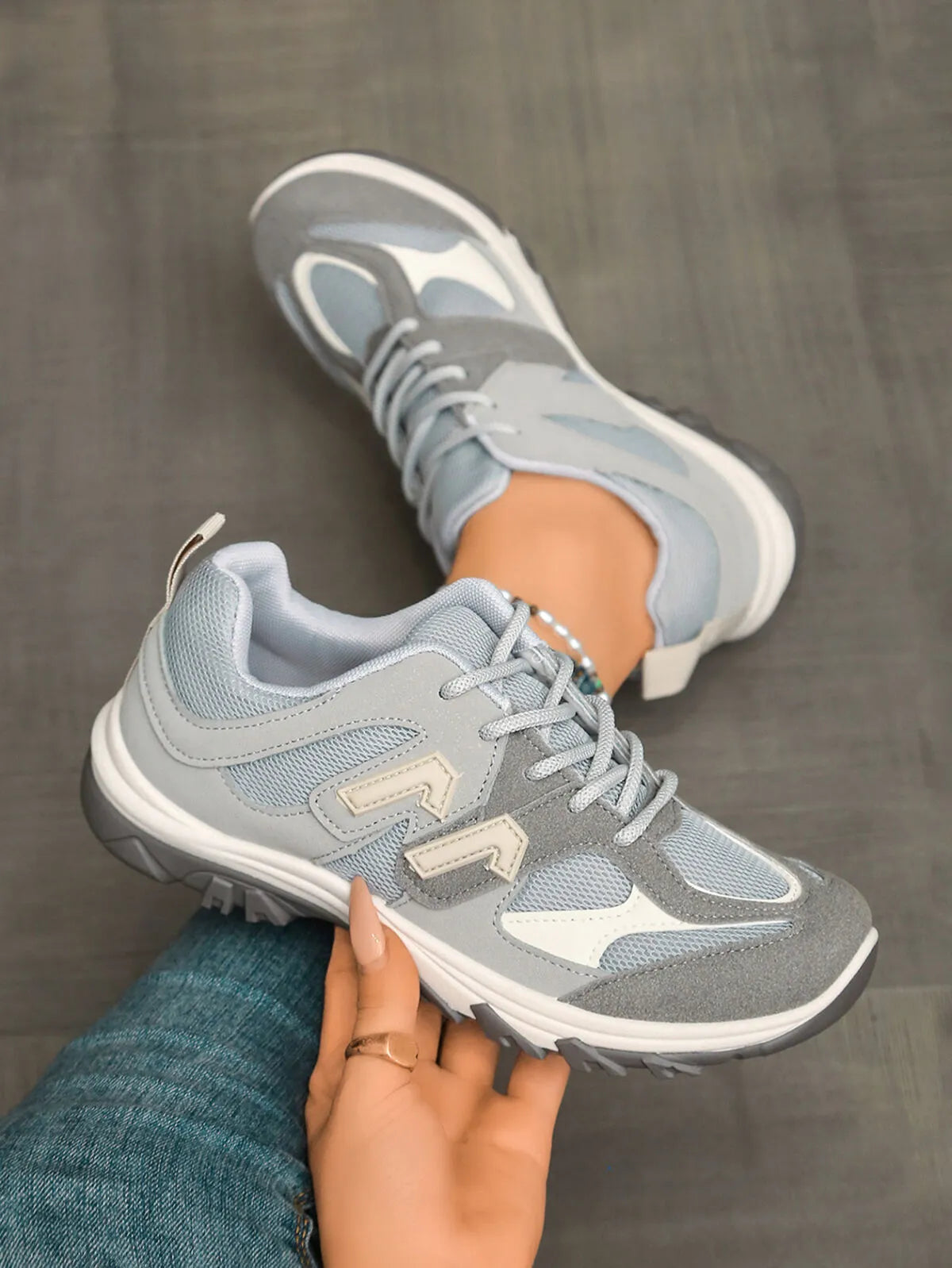 Contrast Lace Up Athletic