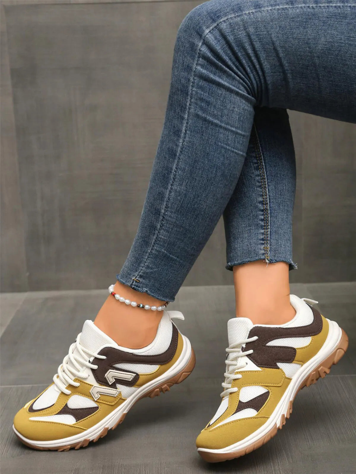 Contrast Lace Up Athletic