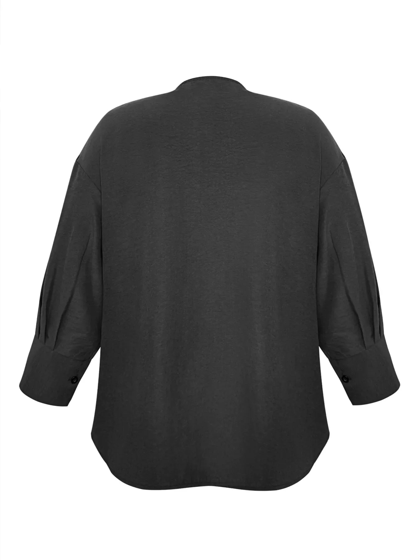 Plus Size Button-Down Oversized Outerwear
