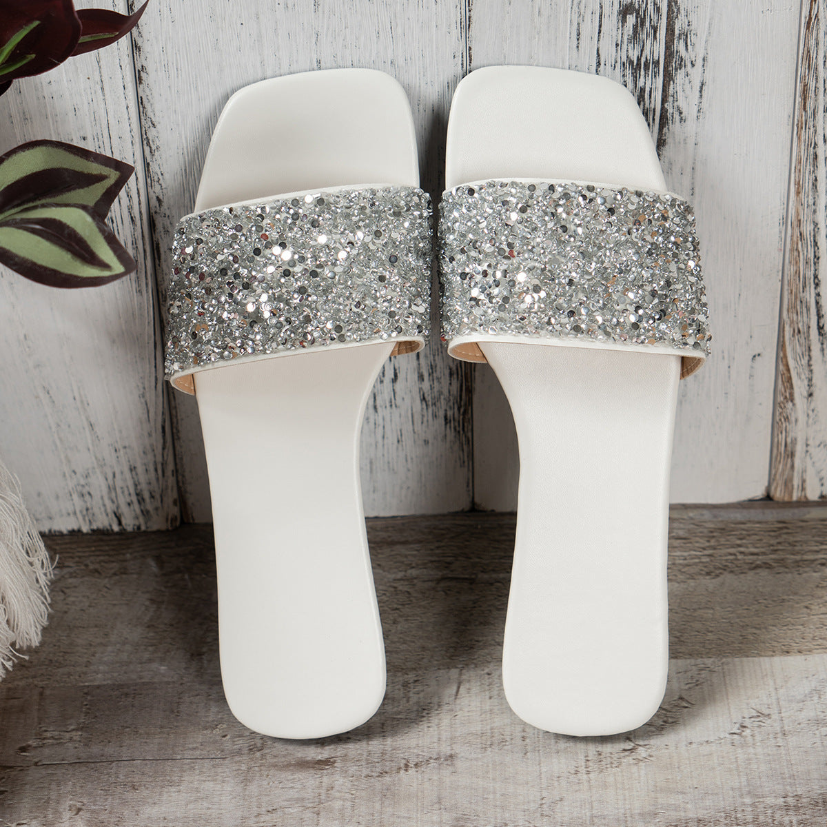Women's Open Toe Sandals Rhinestone